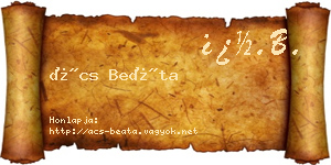 Ács Beáta névjegykártya