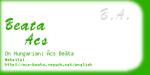 beata acs business card